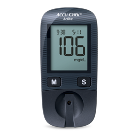 Imagine care prezintă glucometrul Accu-Chek Active, conceput pentru persoanele cu diabet zaharat