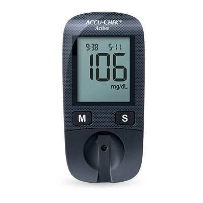 Imagine care prezintă glucometrul Accu-Chek Active, conceput pentru persoanele cu diabet zaharat