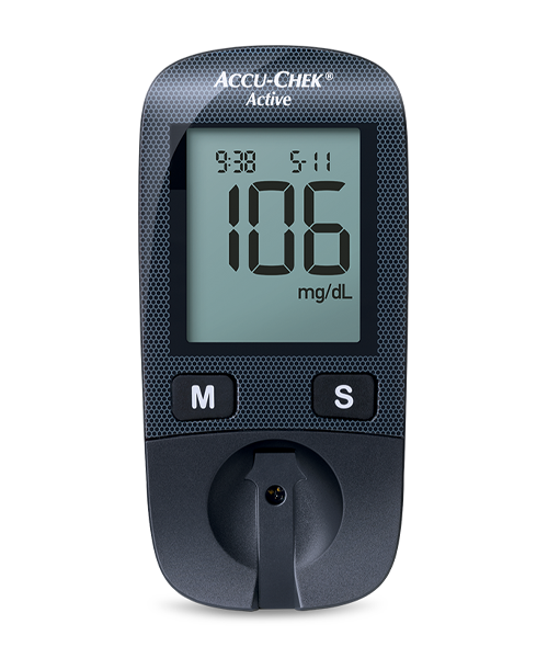 Imagine care prezintă glucometrul Accu-Chek Active, conceput pentru persoanele cu diabet zaharat