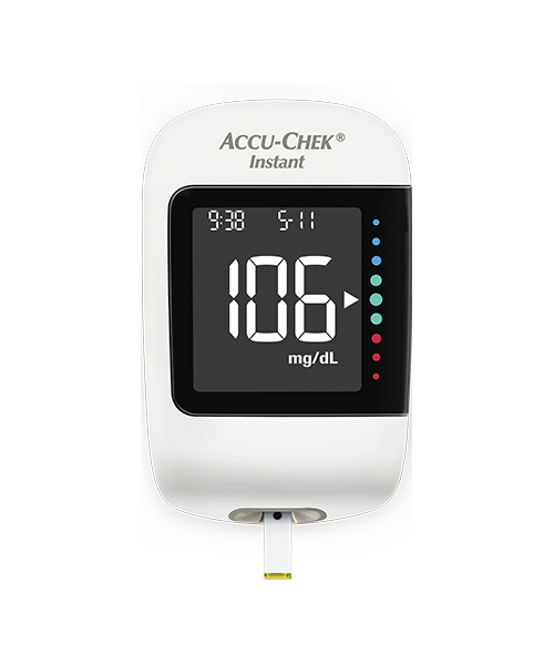 Imagine care prezintă glucometrul Accu-Chek Instant, conceput pentru persoanele cu diabet zaharat